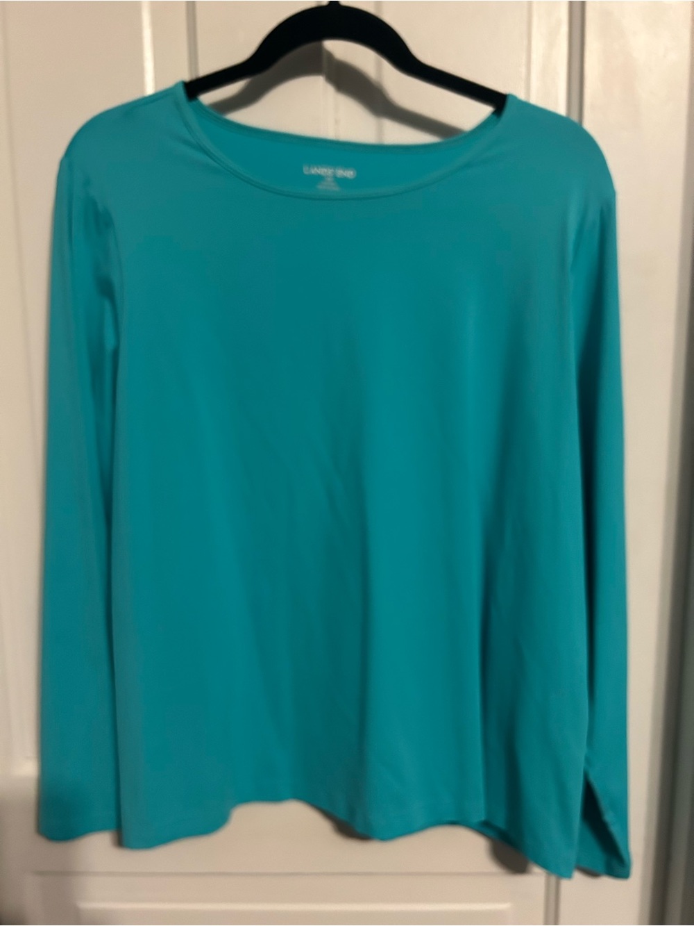 Land’s End Rash Guard Teal Long-Sleeve Crewneck